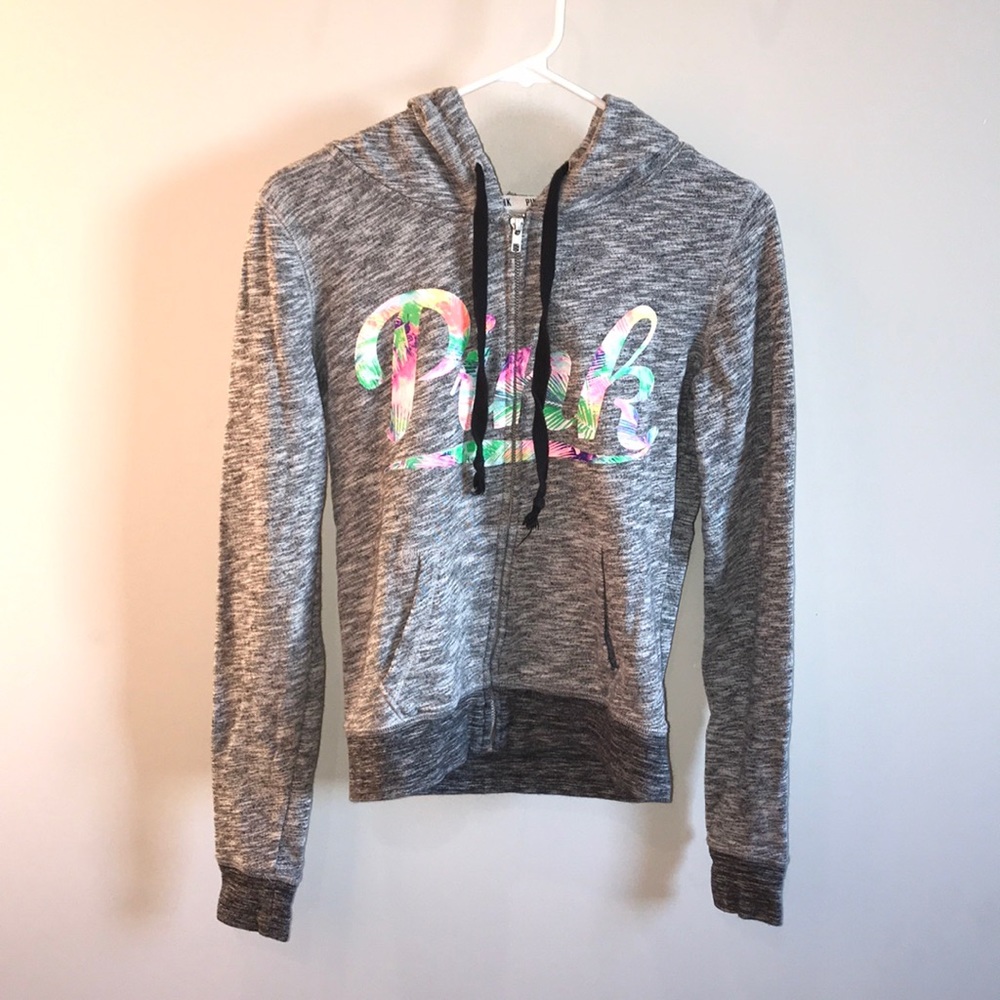 Pink zip up sweatshirt